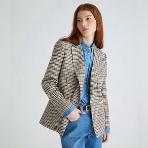 J.Crew Brynn blazer in plaid Italian wool blend